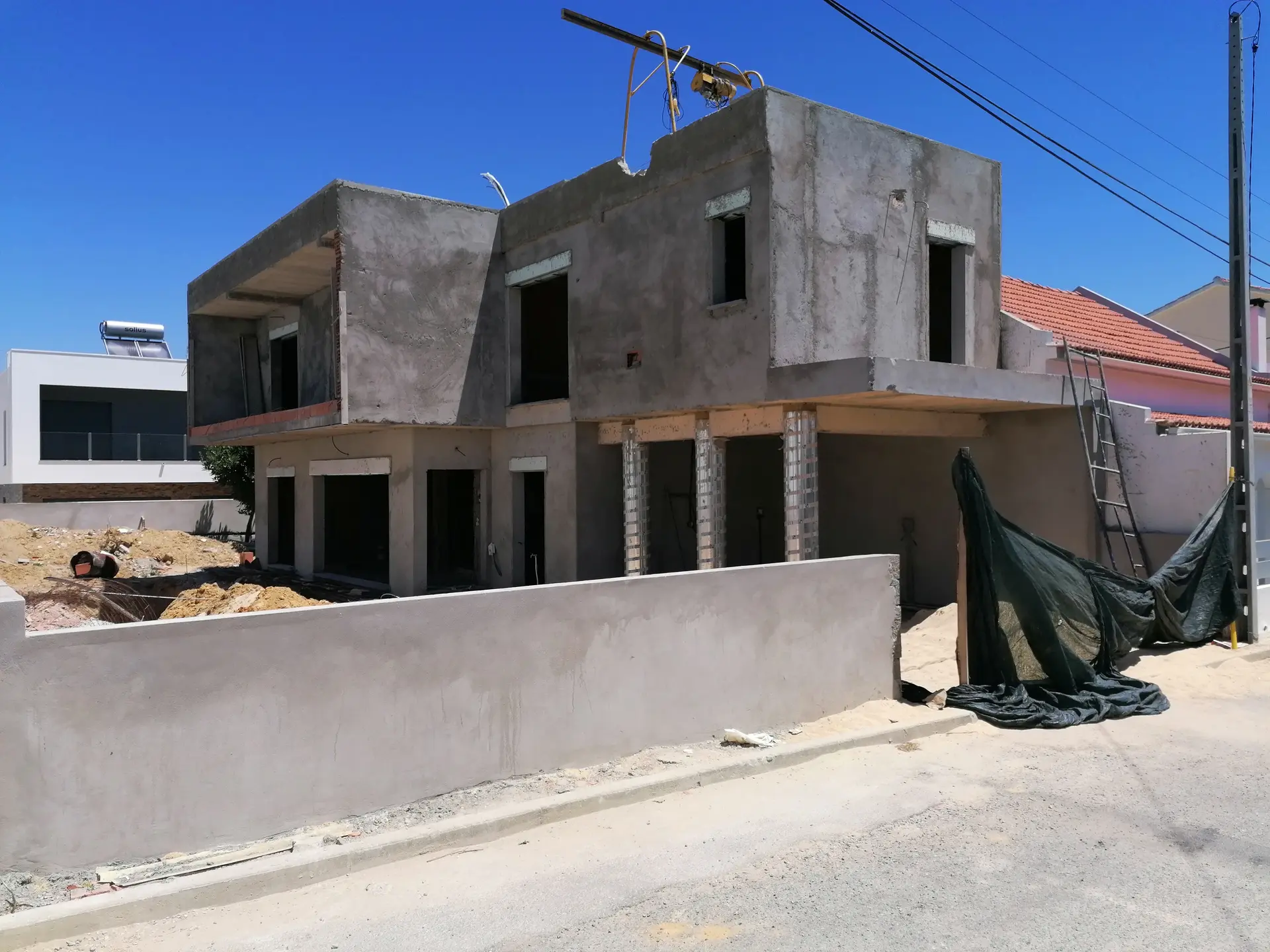 Moradia Pinhal dos Frades — Processo de obra